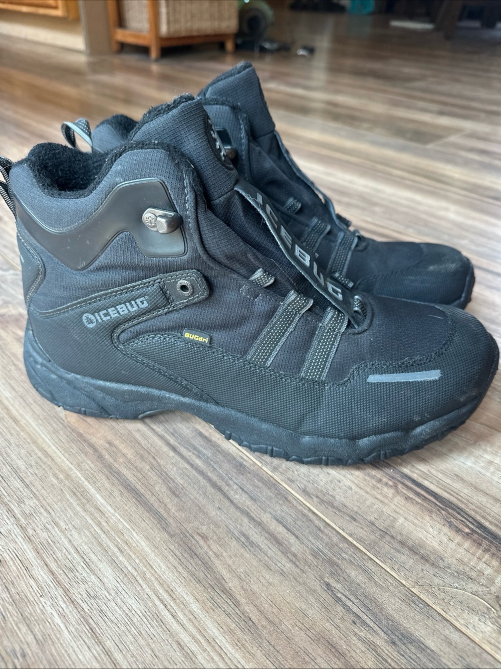 Icebug Speed M BUGrip Boots Black Men’s Size 11